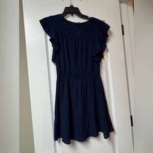 Aeropostale Dark Blue Ruffle Mini Dress